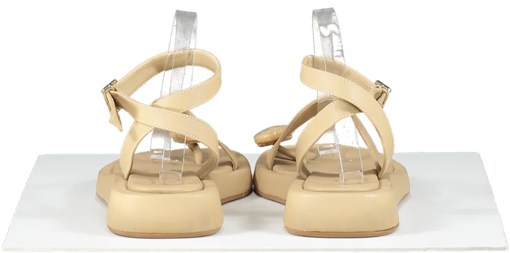 GIA BORGHINI Beige Gia Borghini X Rhw Rosie Slip On Sandals UK 6 EU 39 👠