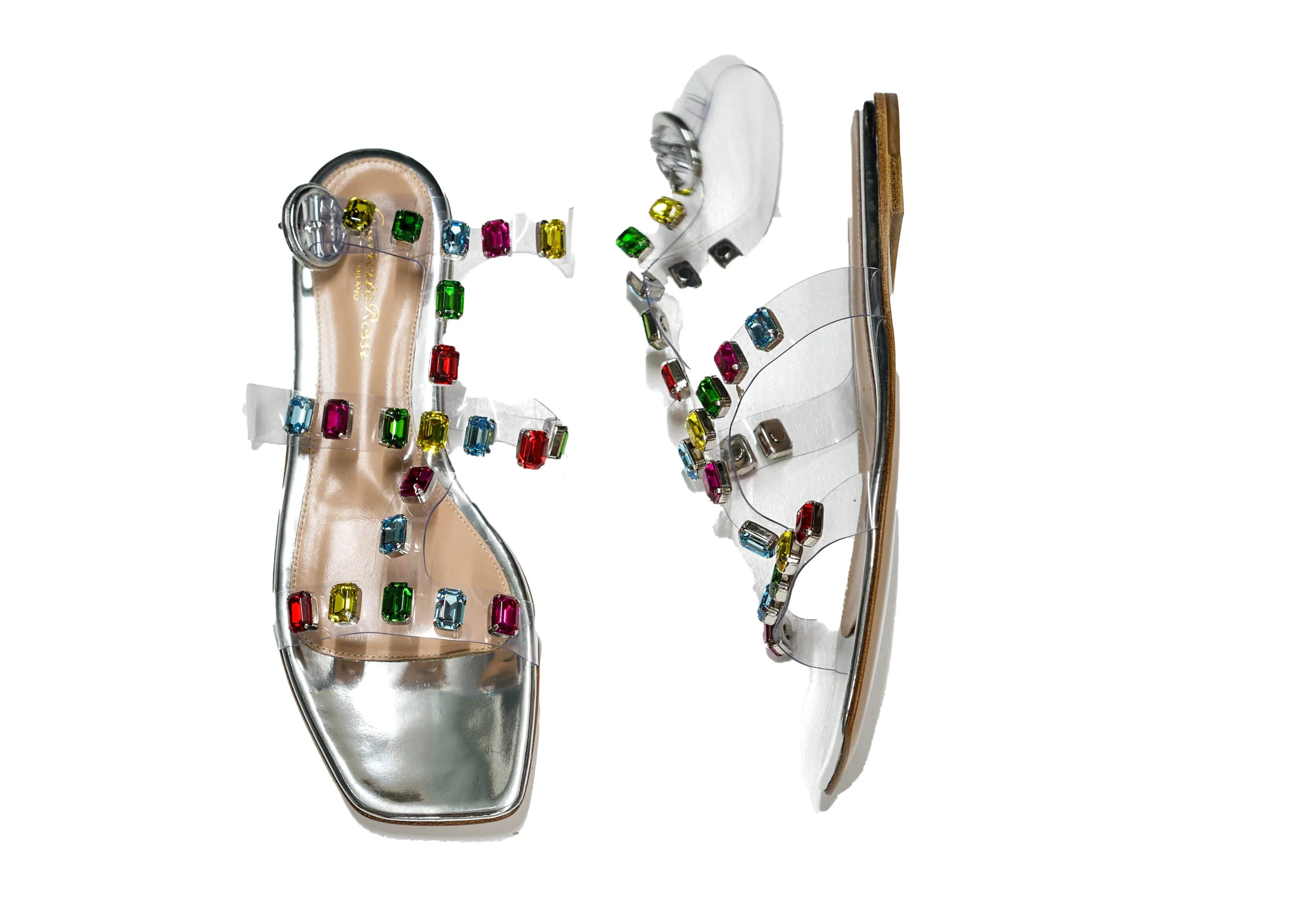 Gianvito Rossi Women's Multi Crystal Jewel Sandal G32243 40% OFF
