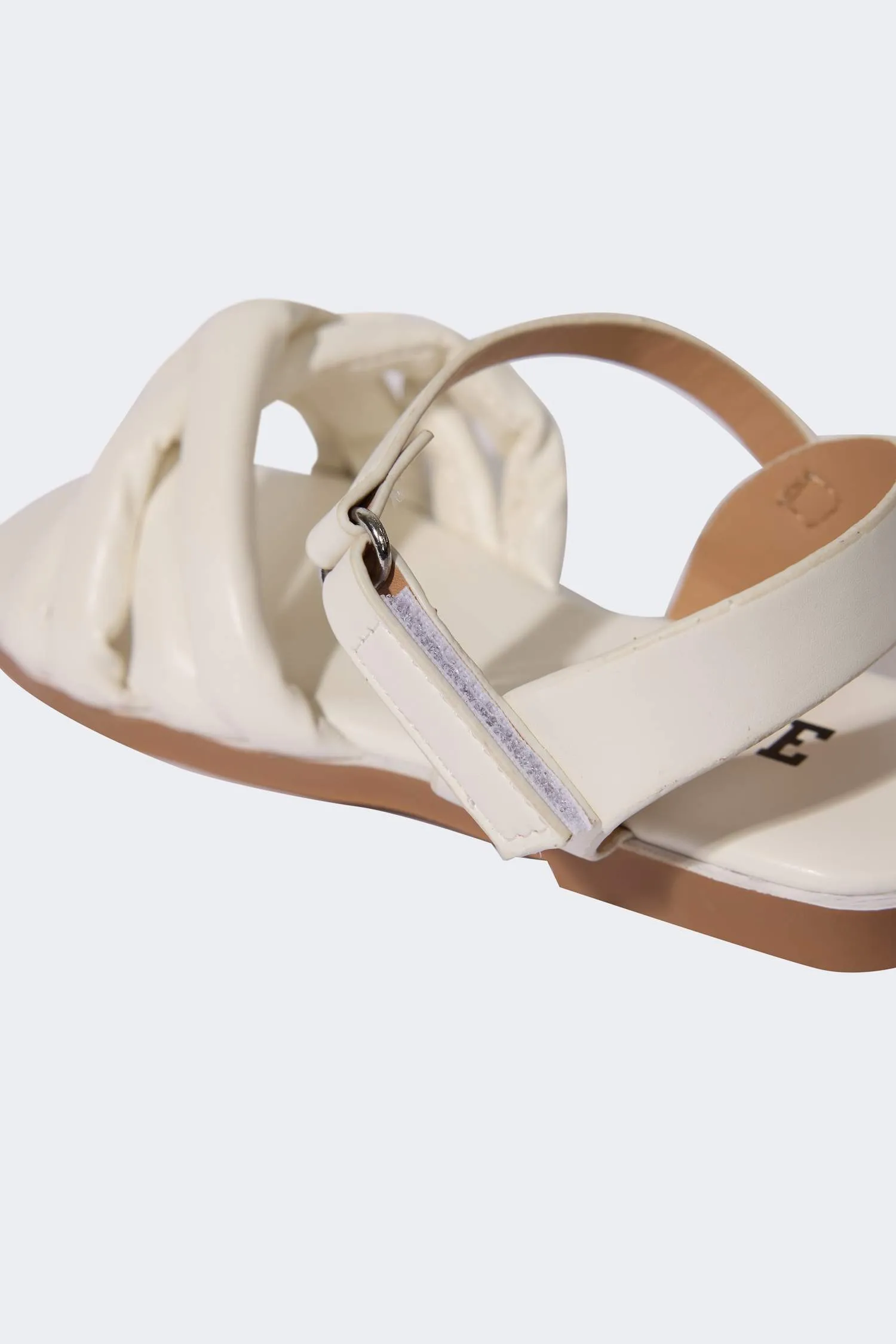 Girl Flat Sole Faux Leather Sandals