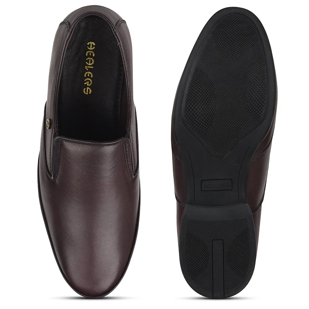 Healers Brown Formal Non Lacing Moccasins For Mens J757-03 By Liberty
