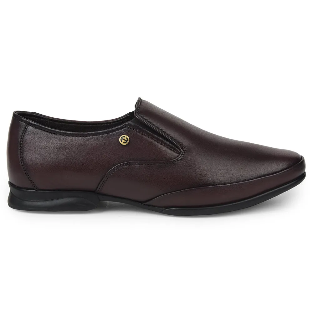 Healers Brown Formal Non Lacing Moccasins For Mens J757-03 By Liberty