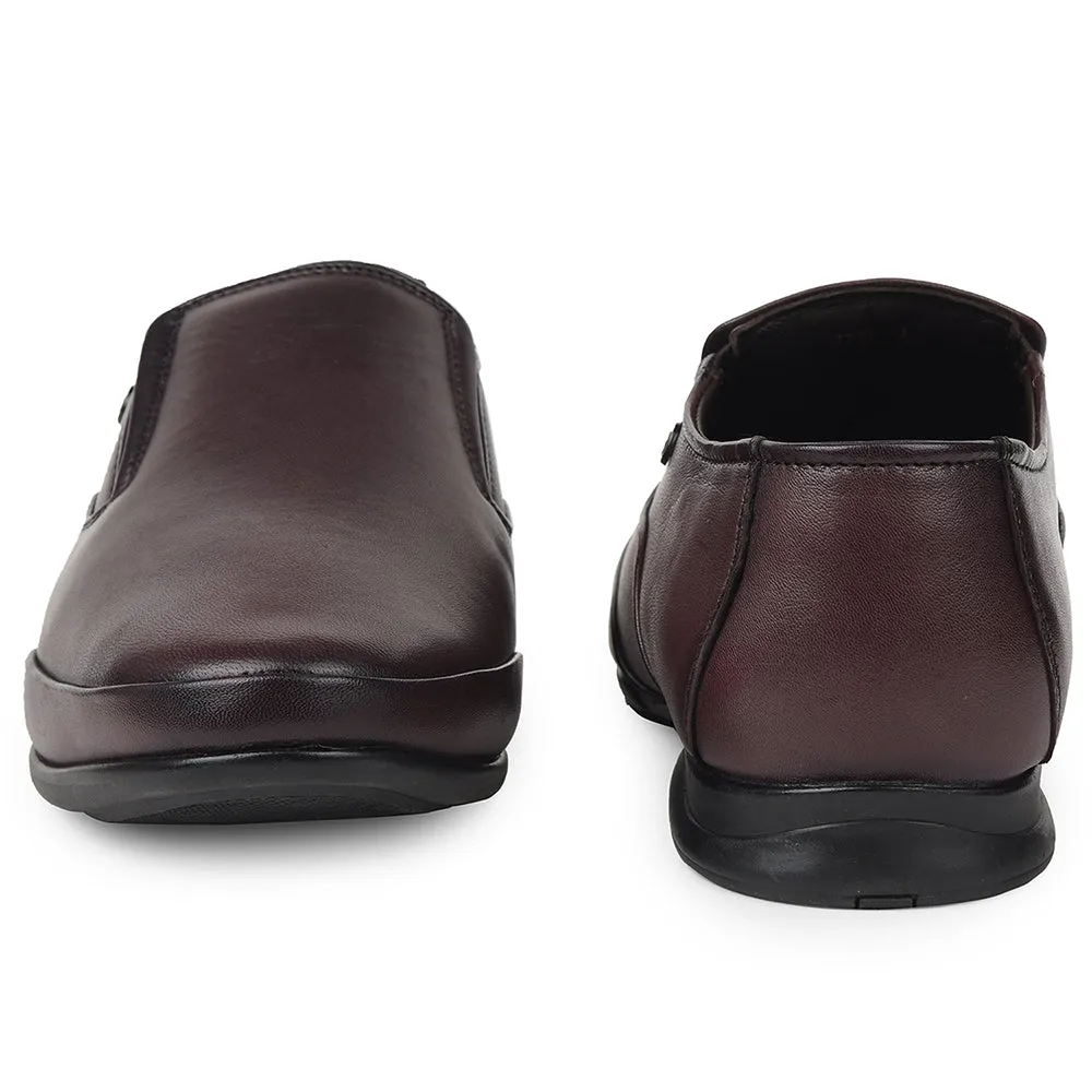 Healers Brown Formal Non Lacing Moccasins For Mens J757-03 By Liberty