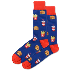 HOTSOX Men's Burger And Fries Crew Socks