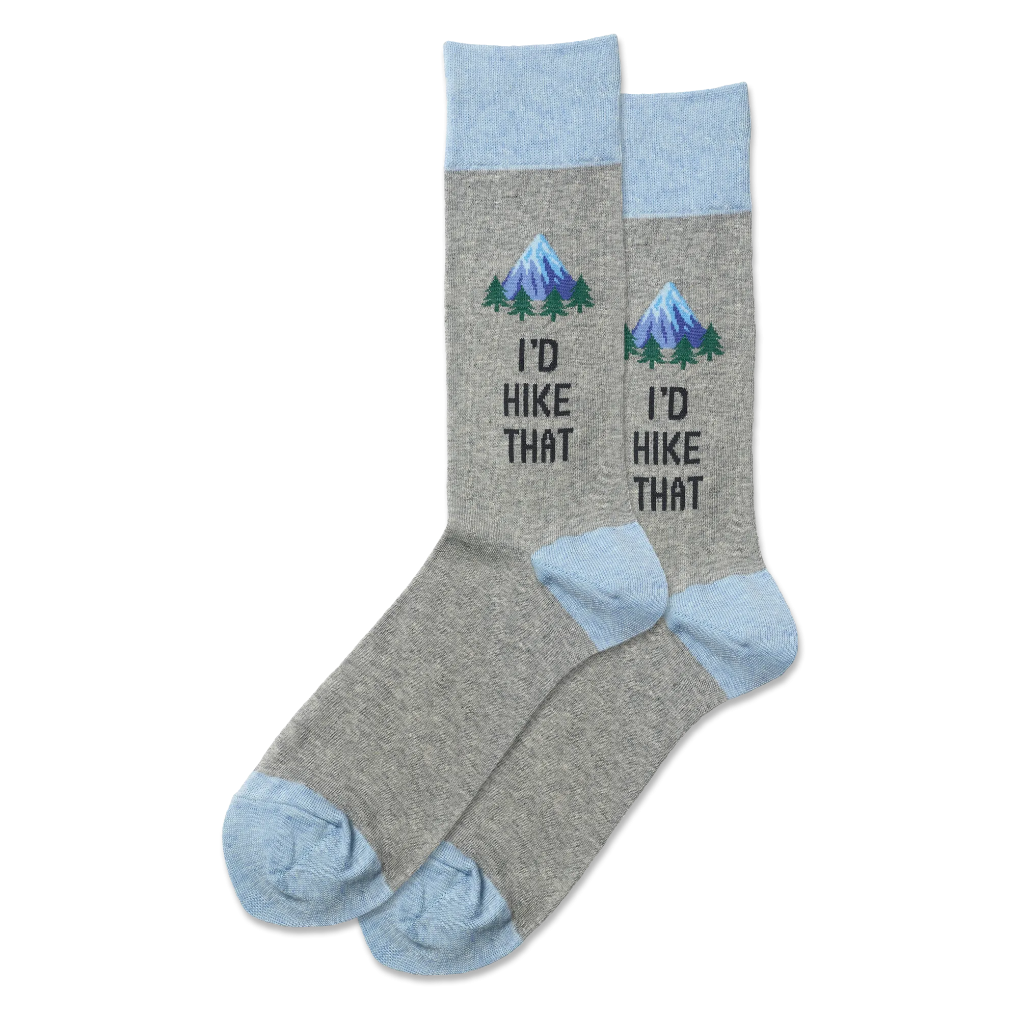 HOTSOX Men's I'd Hike That Crew Socks