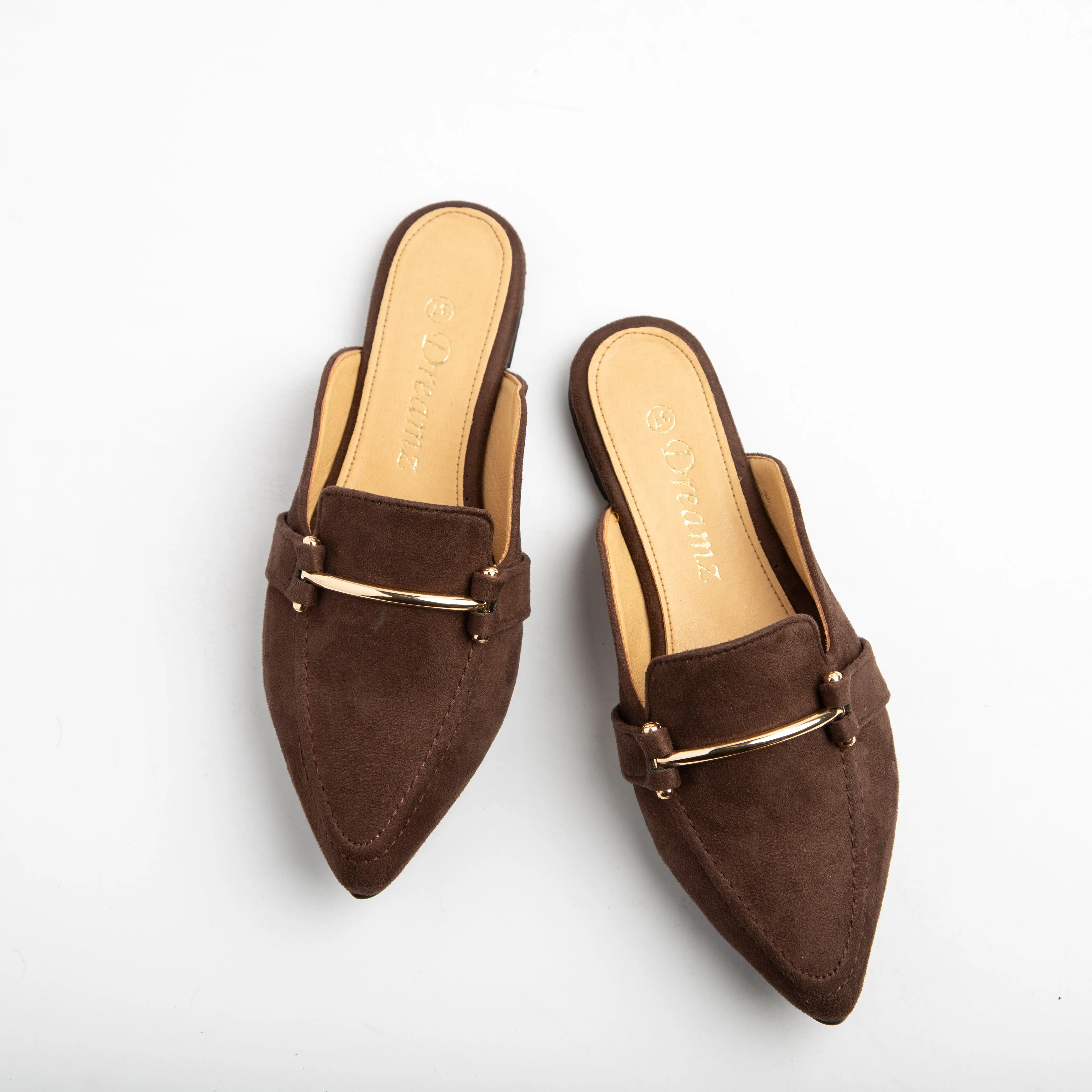 Hotta | Shiny Summer Mules - brown