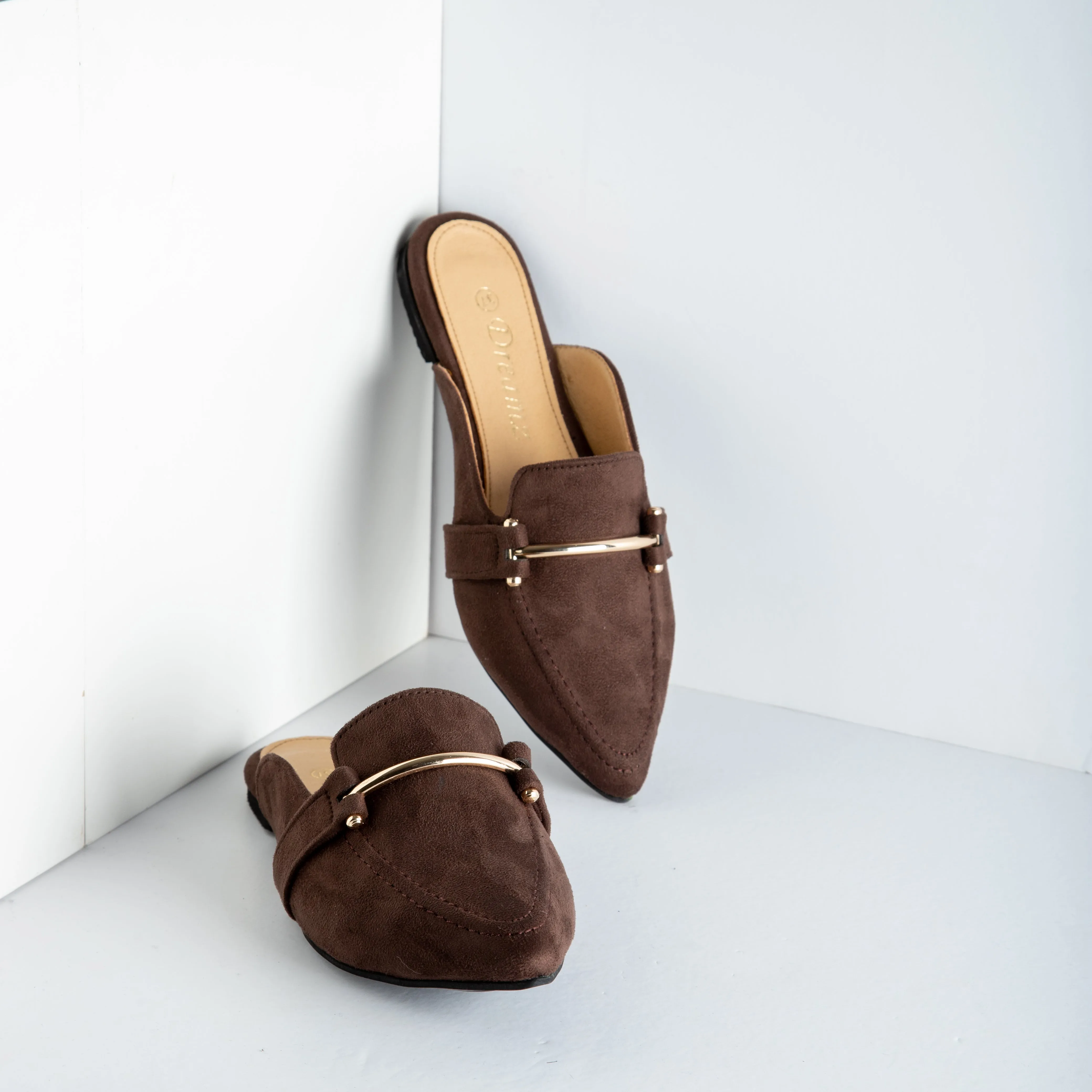 Hotta | Shiny Summer Mules - brown