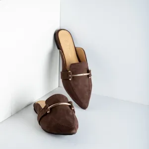 Hotta | Shiny Summer Mules - brown