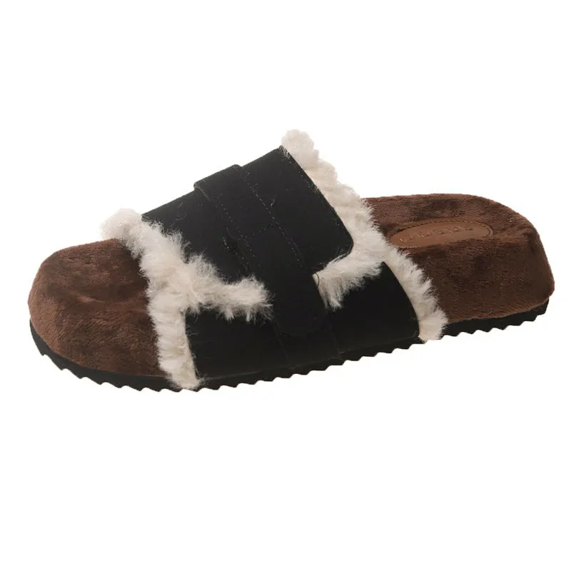 INSTOCK - European retro thick-soled fur slippers for women