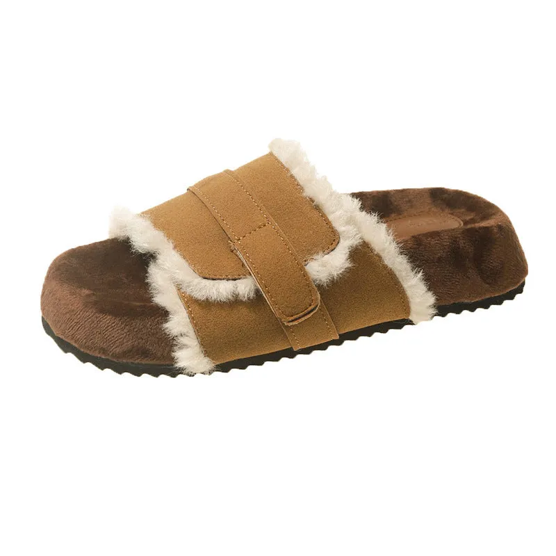 INSTOCK - European retro thick-soled fur slippers for women