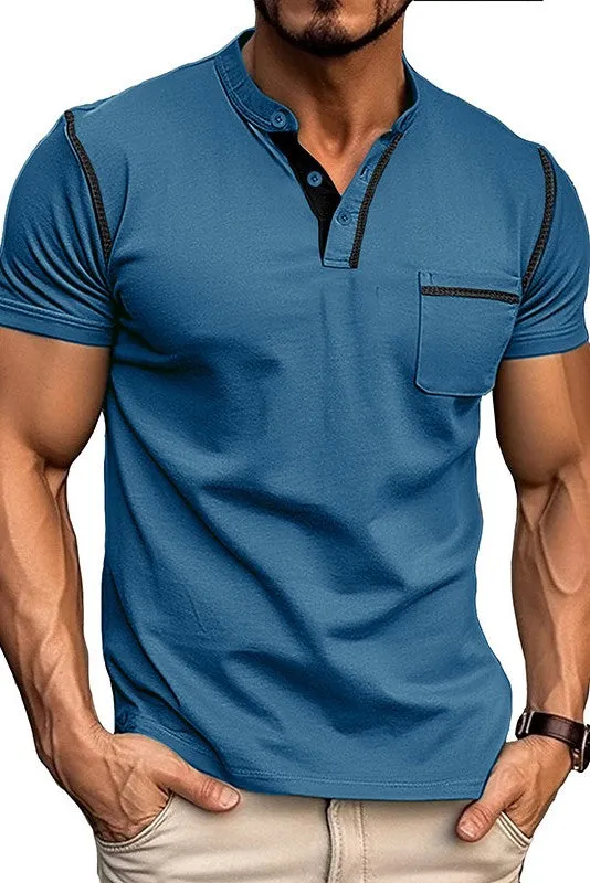James Henley with Pocket - Blue