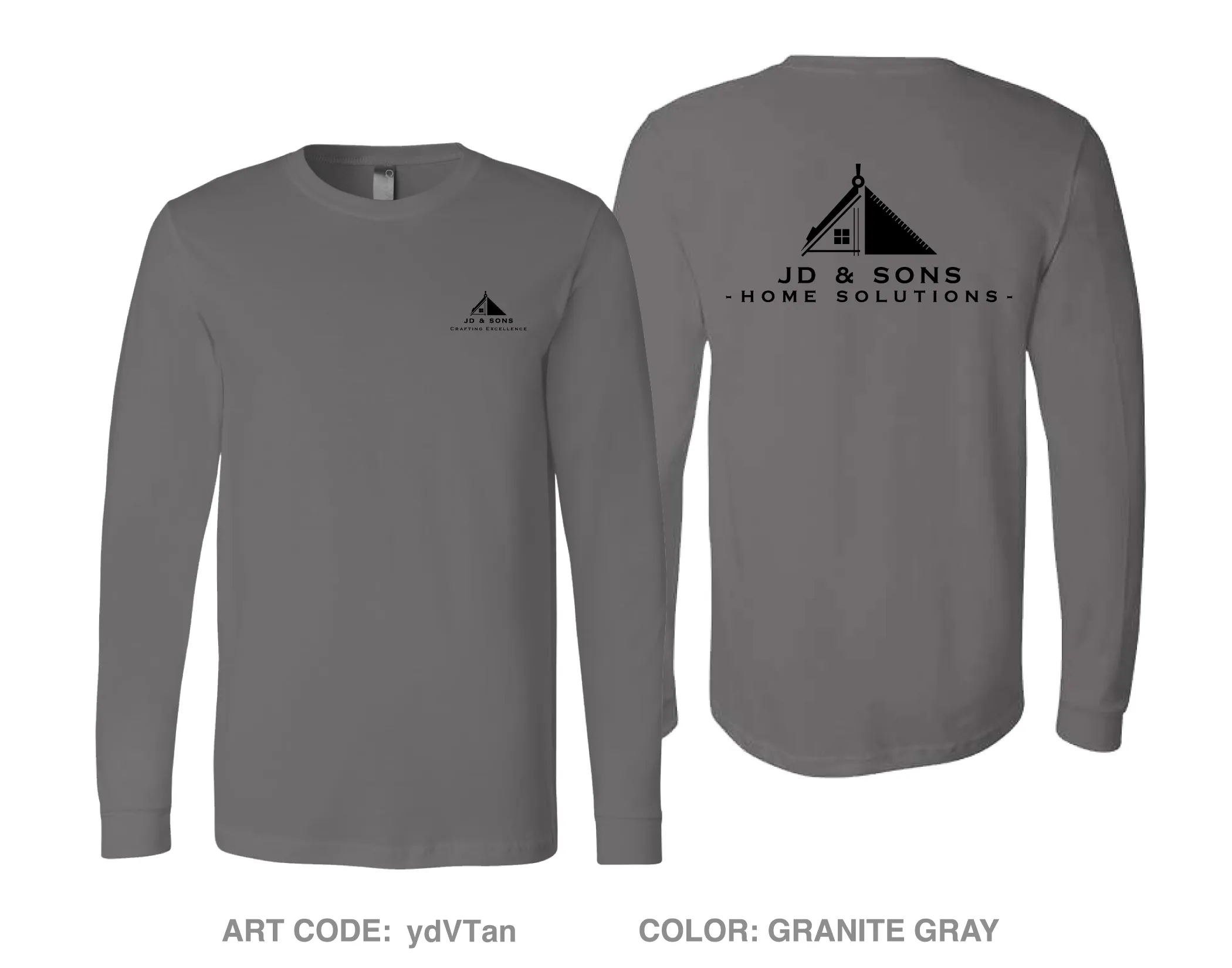 JD & Sons Home Solutions Comfort Men's Cotton LS Tee - ydVTan