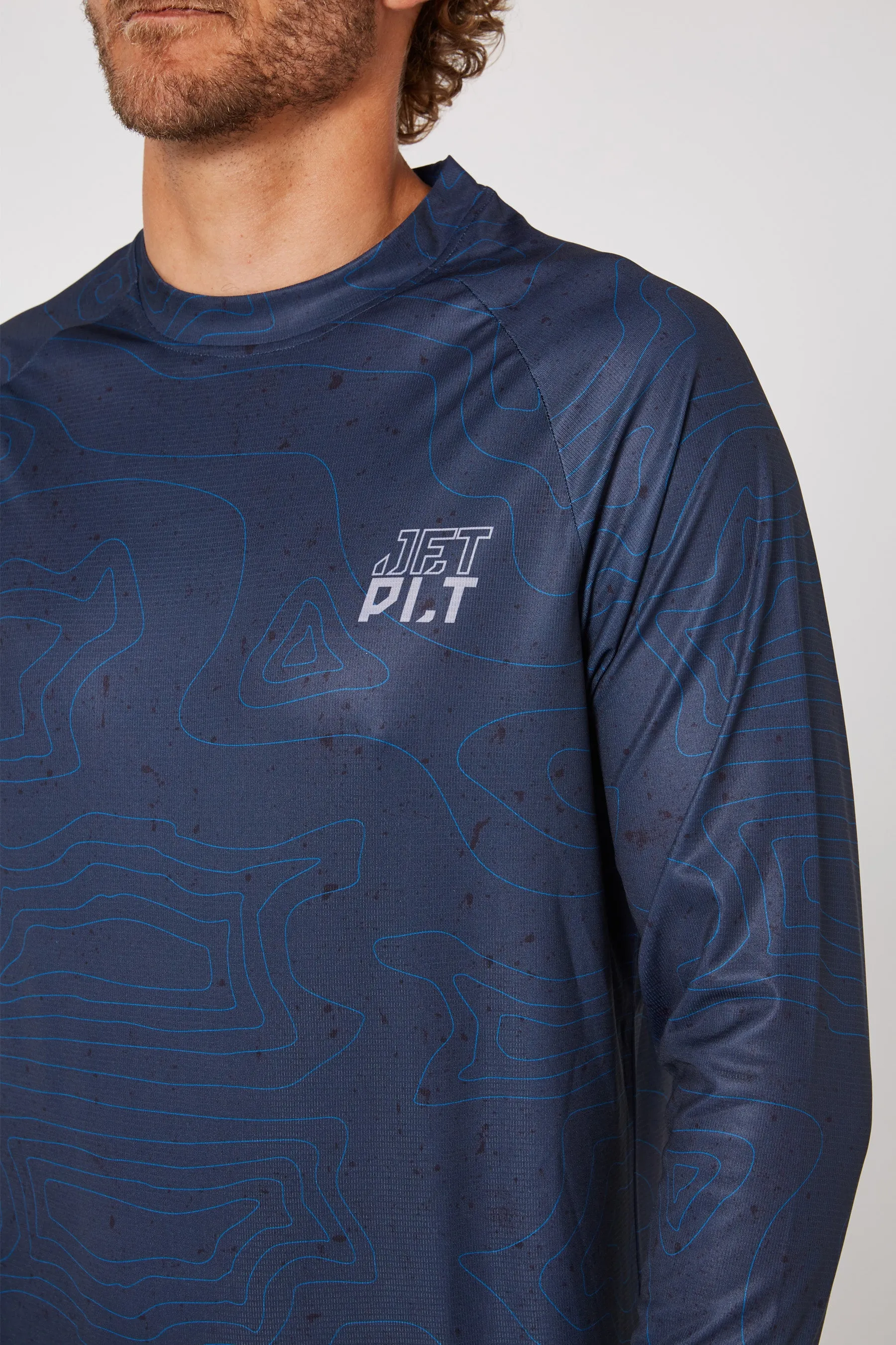 Jetpilot Venture LS Hydro Mens Tee - Navy
