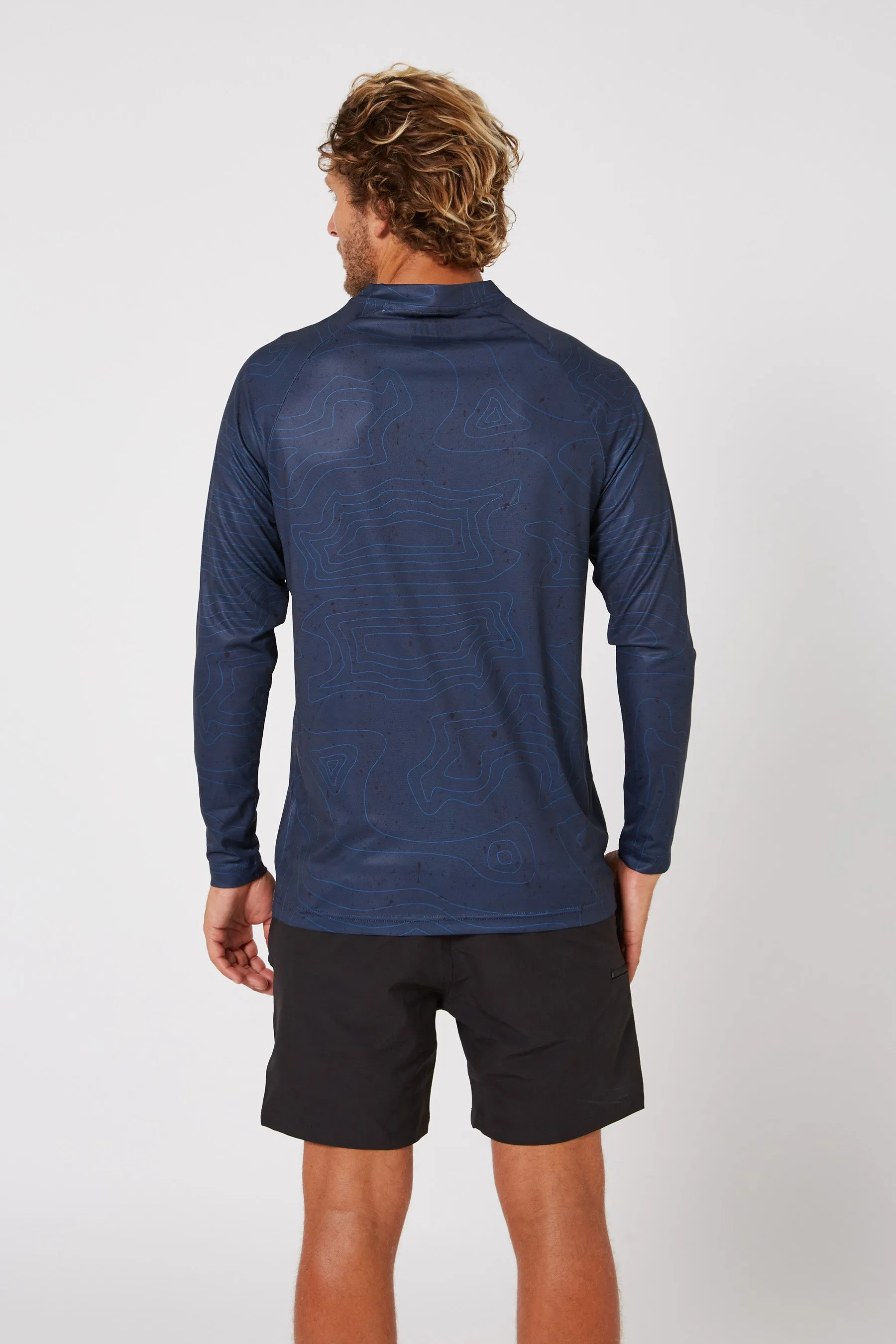 Jetpilot Venture LS Hydro Mens Tee - Navy