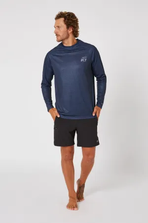 Jetpilot Venture LS Hydro Mens Tee - Navy