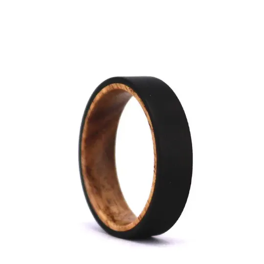 Koa Wood Titanium Men's Wedding Band 8MM