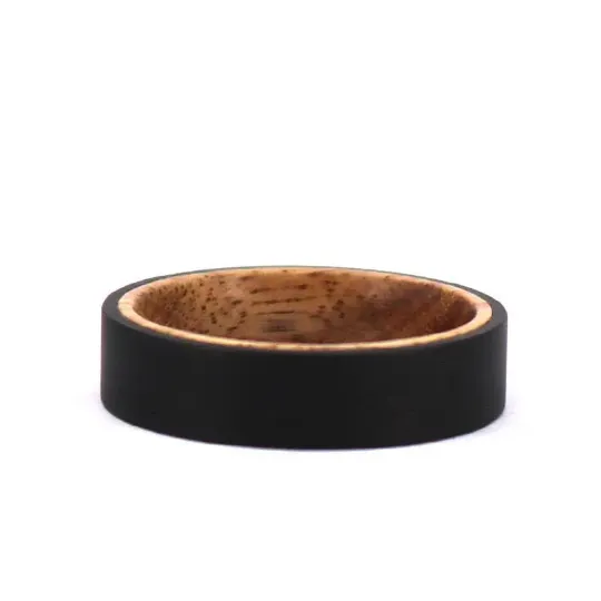 Koa Wood Titanium Men's Wedding Band 8MM