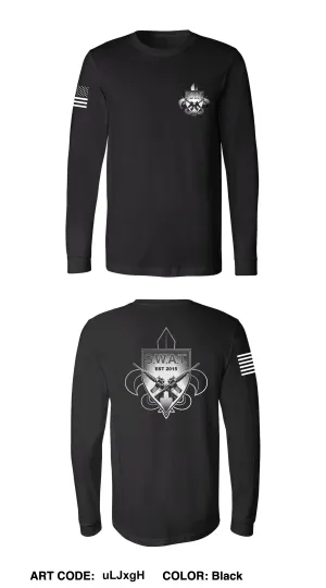 Krewe of SWAT Comfort Men's Cotton LS Tee - uLJxgH
