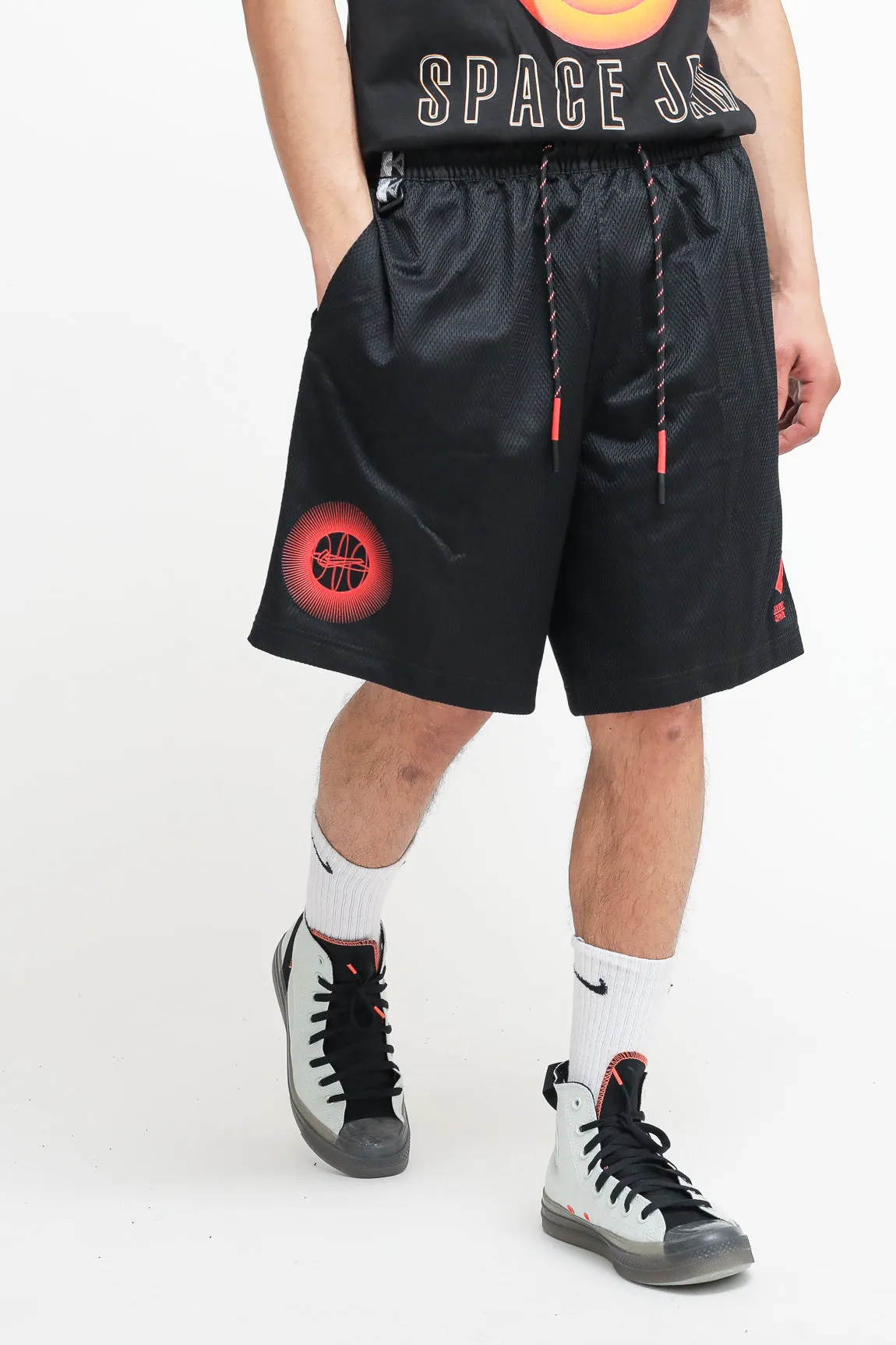 Kyrie Men's Lightweight Shorts - Black/Chile Red
