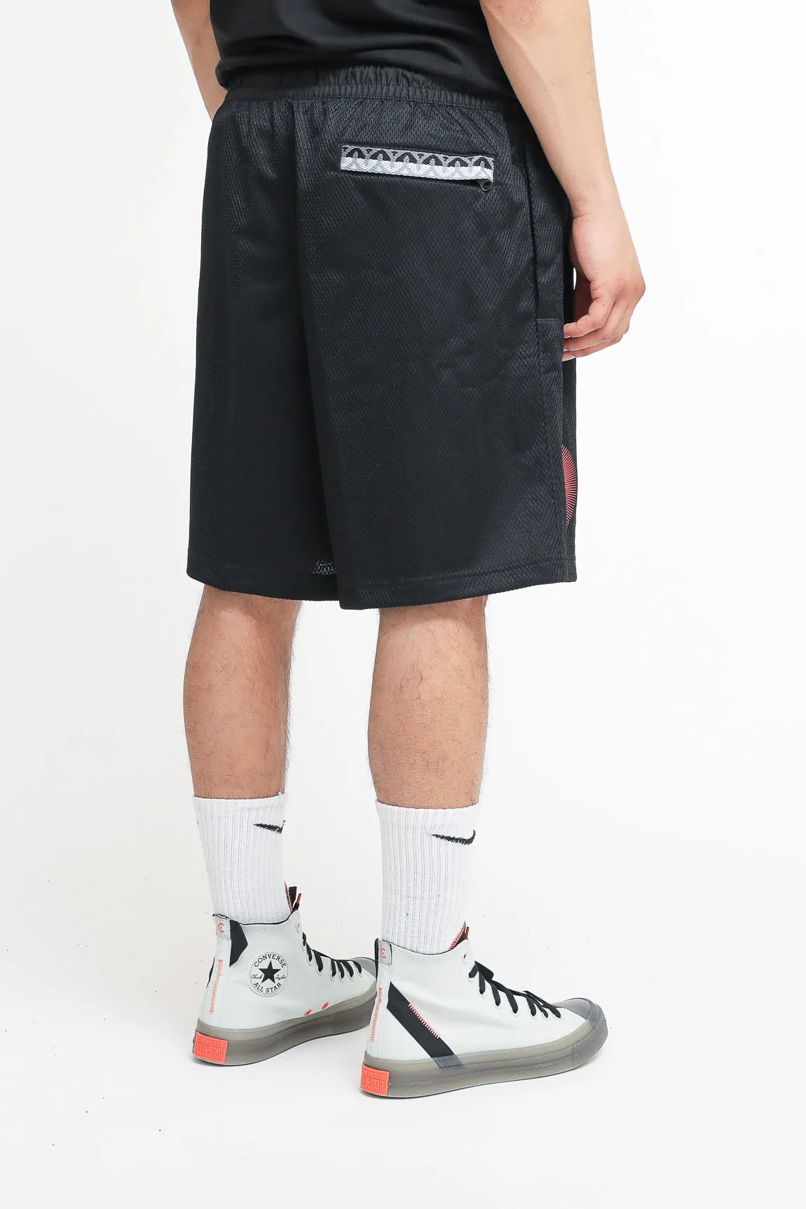 Kyrie Men's Lightweight Shorts - Black/Chile Red