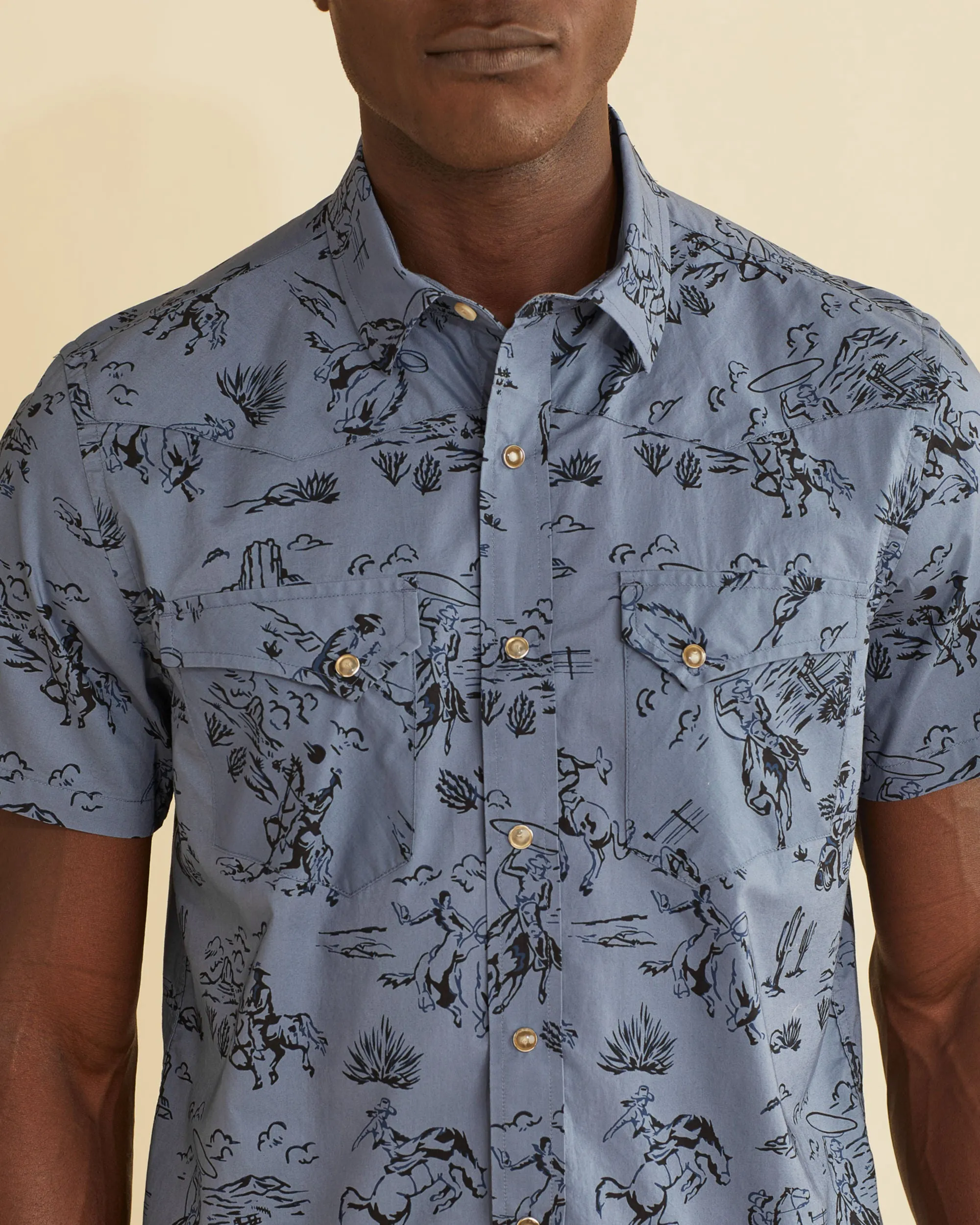 Laramie Snap Front Western Graphic Shirt