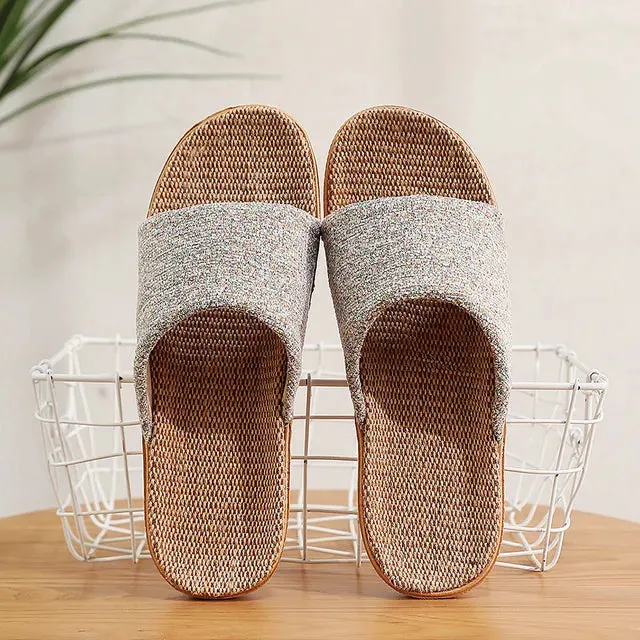 Leinen-Herrenschuhe Farblich abgestimmte Freizeit-Bodenschuhe von Elegant Steps
