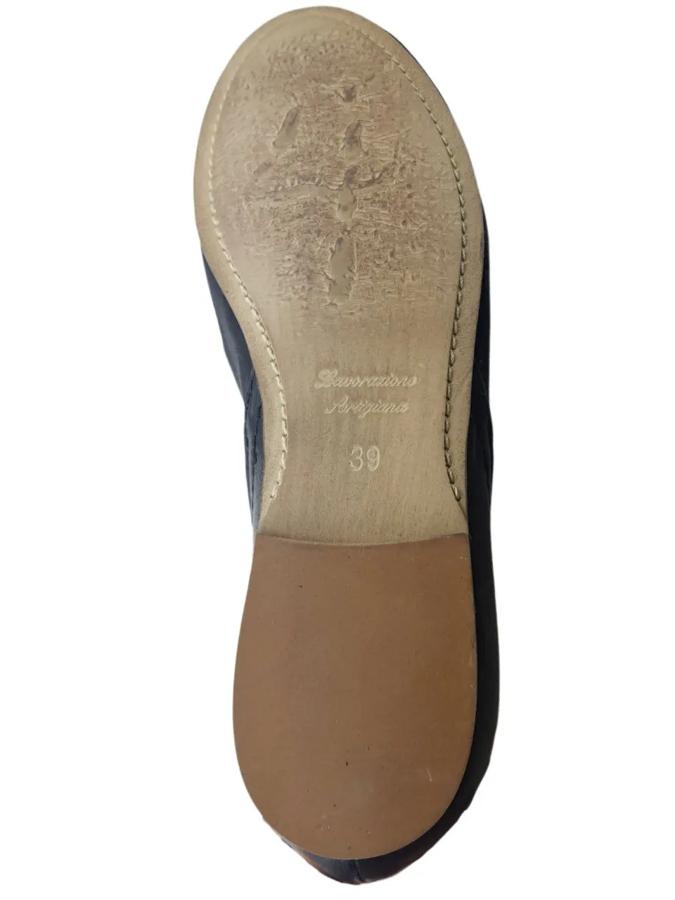 LIEBESKIND Women's Black Leather Balerina Flats #LK5019 8.5 NWOB