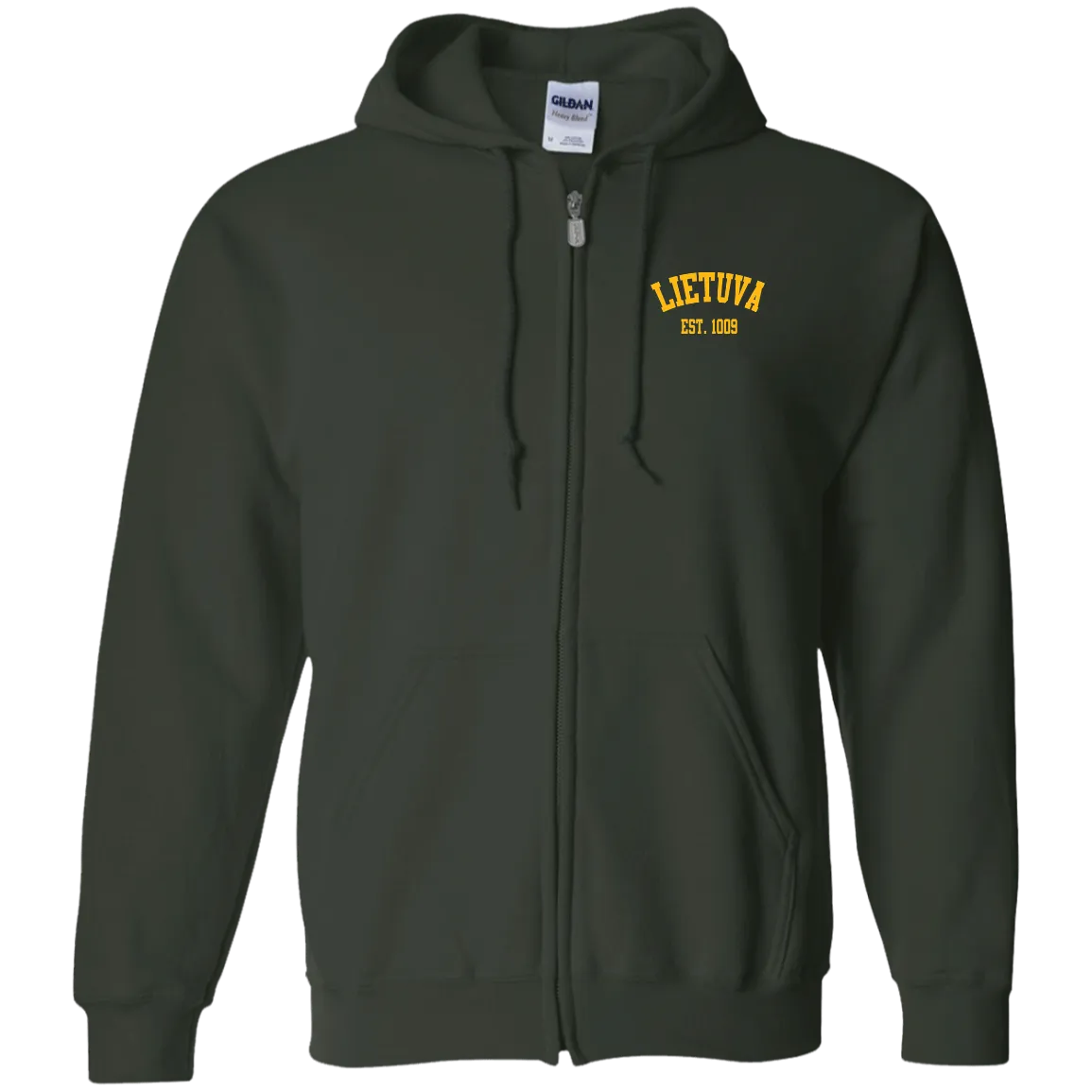 Lietuva Est. 1009 - Men/Women Unisex Comfort Full-Zip Hoodie