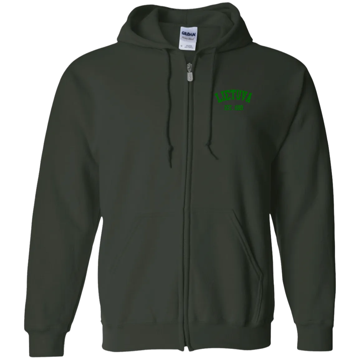 Lietuva Est. 1009 - Men/Women Unisex Comfort Full-Zip Hoodie