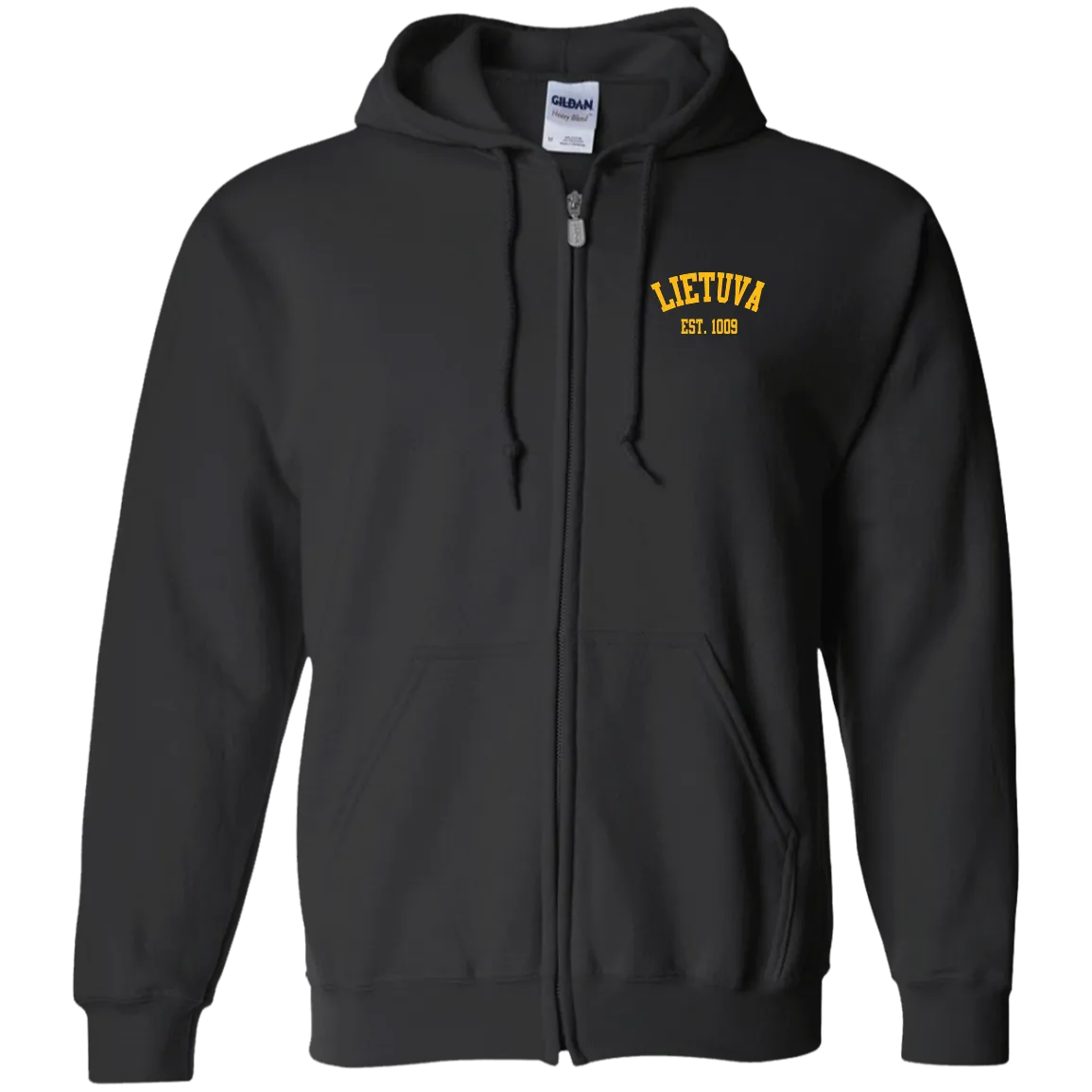 Lietuva Est. 1009 - Men/Women Unisex Comfort Full-Zip Hoodie