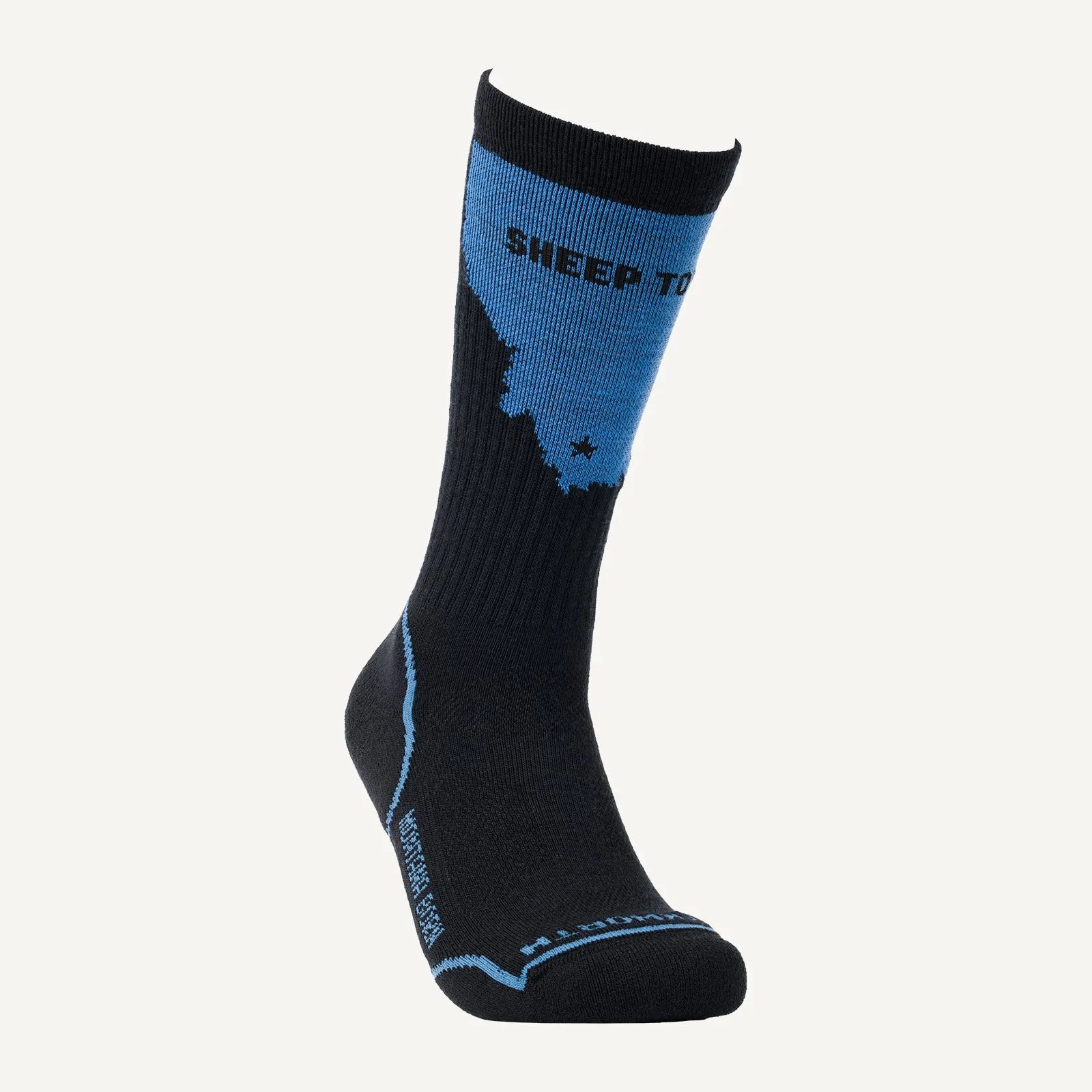 Lightweight Montana Footprint Crew Sock