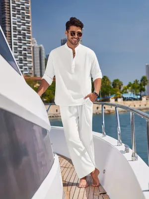 Linen Breeze™ | Men's Lightweight Linen Set | Sustainable Fabric, Breathable Design & Summer Comfort