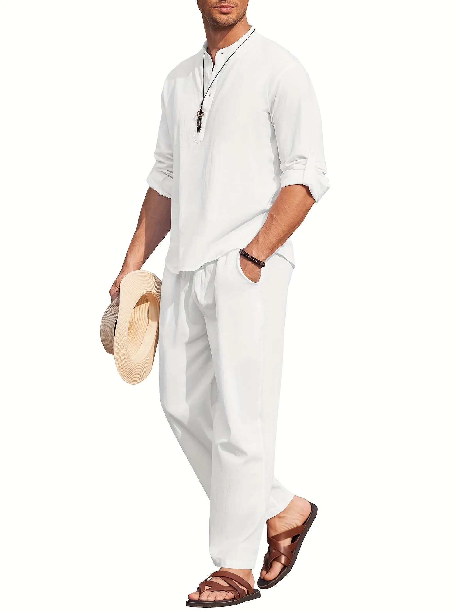 Linen Breeze™ | Men's Lightweight Linen Set | Sustainable Fabric, Breathable Design & Summer Comfort
