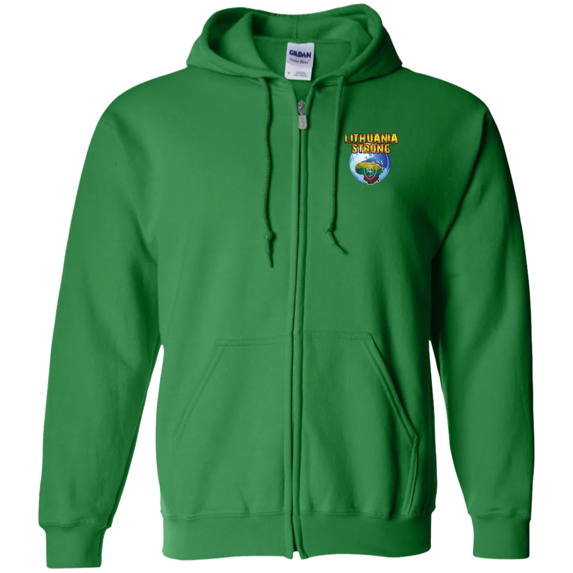 Lithuania Strong - Men/Women Unisex Comfort Full-Zip Hoodie