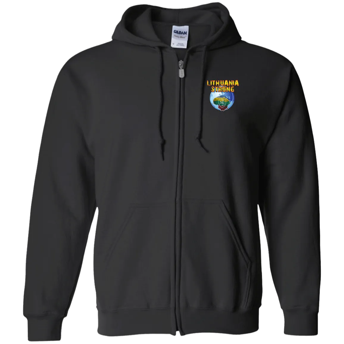Lithuania Strong - Men/Women Unisex Comfort Full-Zip Hoodie