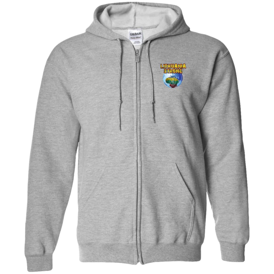 Lithuania Strong - Men/Women Unisex Comfort Full-Zip Hoodie