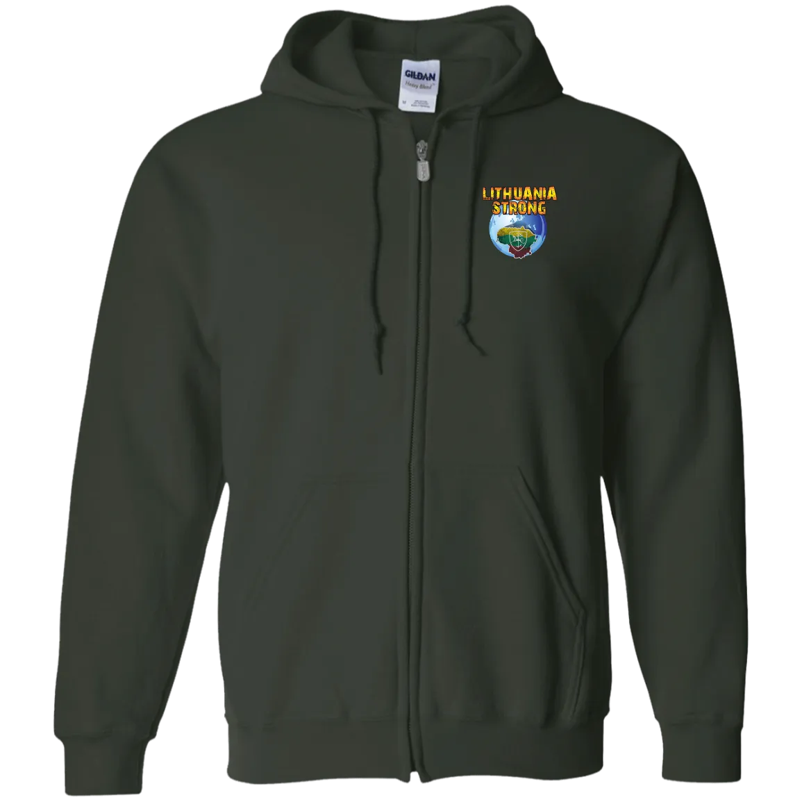 Lithuania Strong - Men/Women Unisex Comfort Full-Zip Hoodie