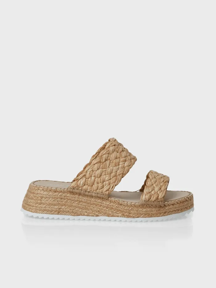 Marc Cain T Oatmeal Braided Strapped Espadrille Shoes SB SI.08 W11 COL 617