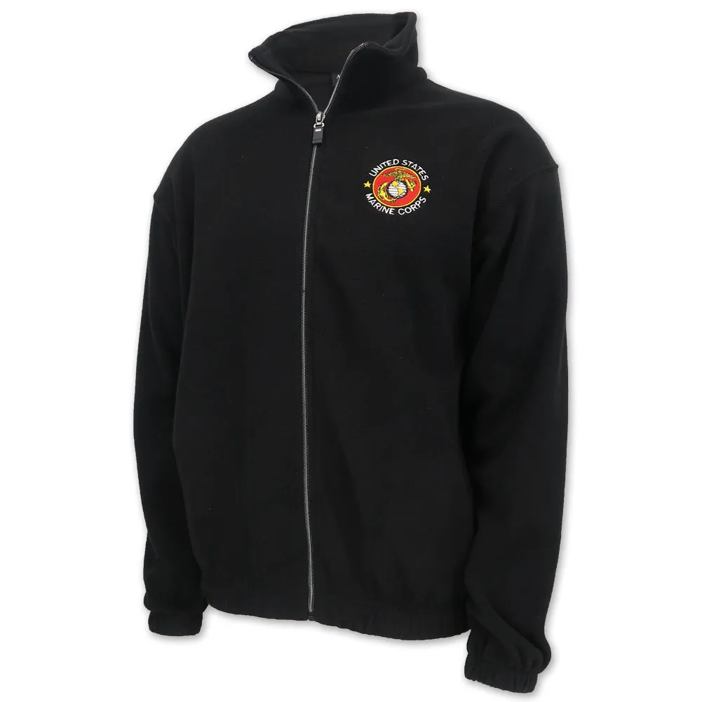 Marines Seal Fleece Full Zip Jacket (Black)