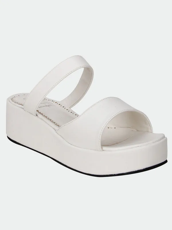 Matte White Lolita Platform Sandals Slippers