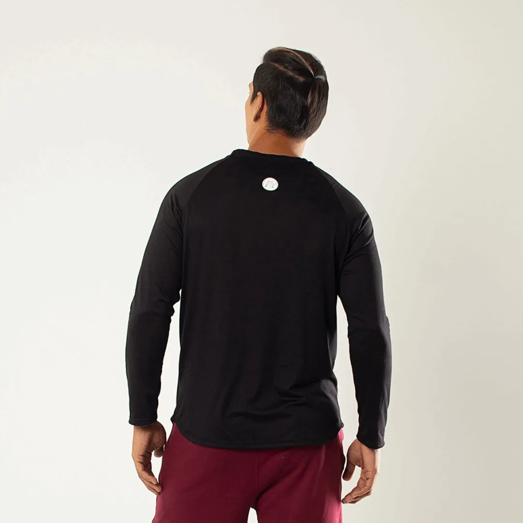 Men's Athletic Black Long Sleeve