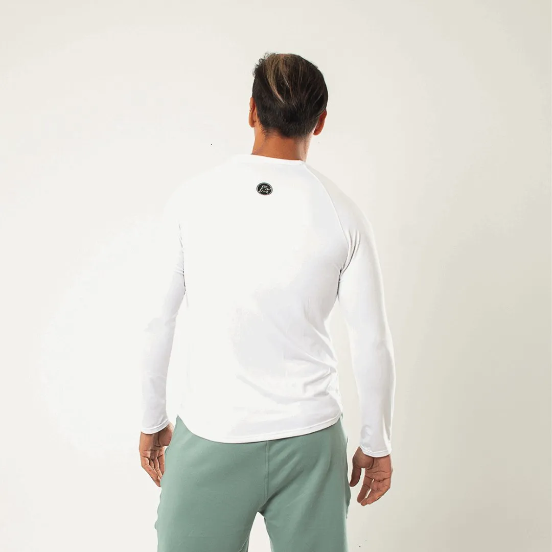Men's Athletic White Long Sleeve