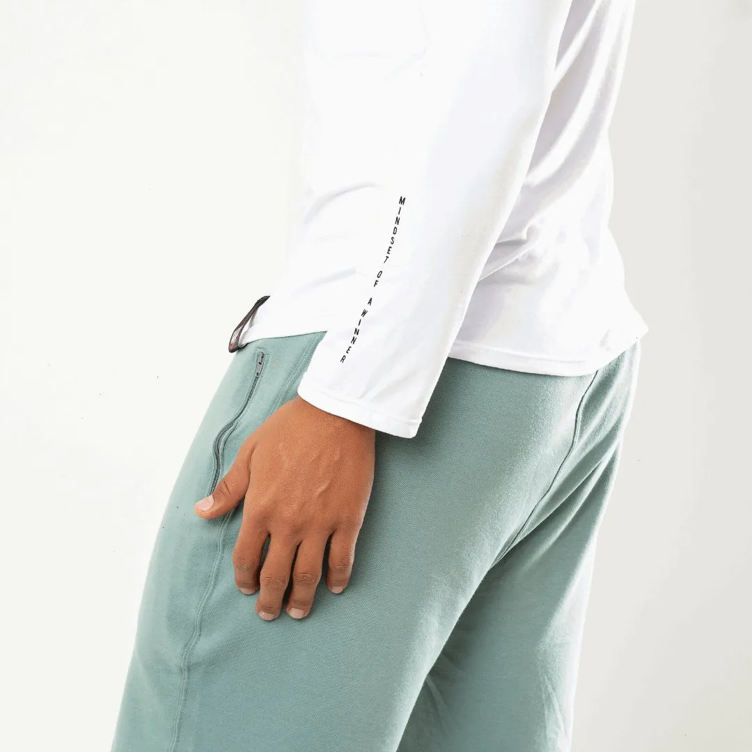 Men's Athletic White Long Sleeve
