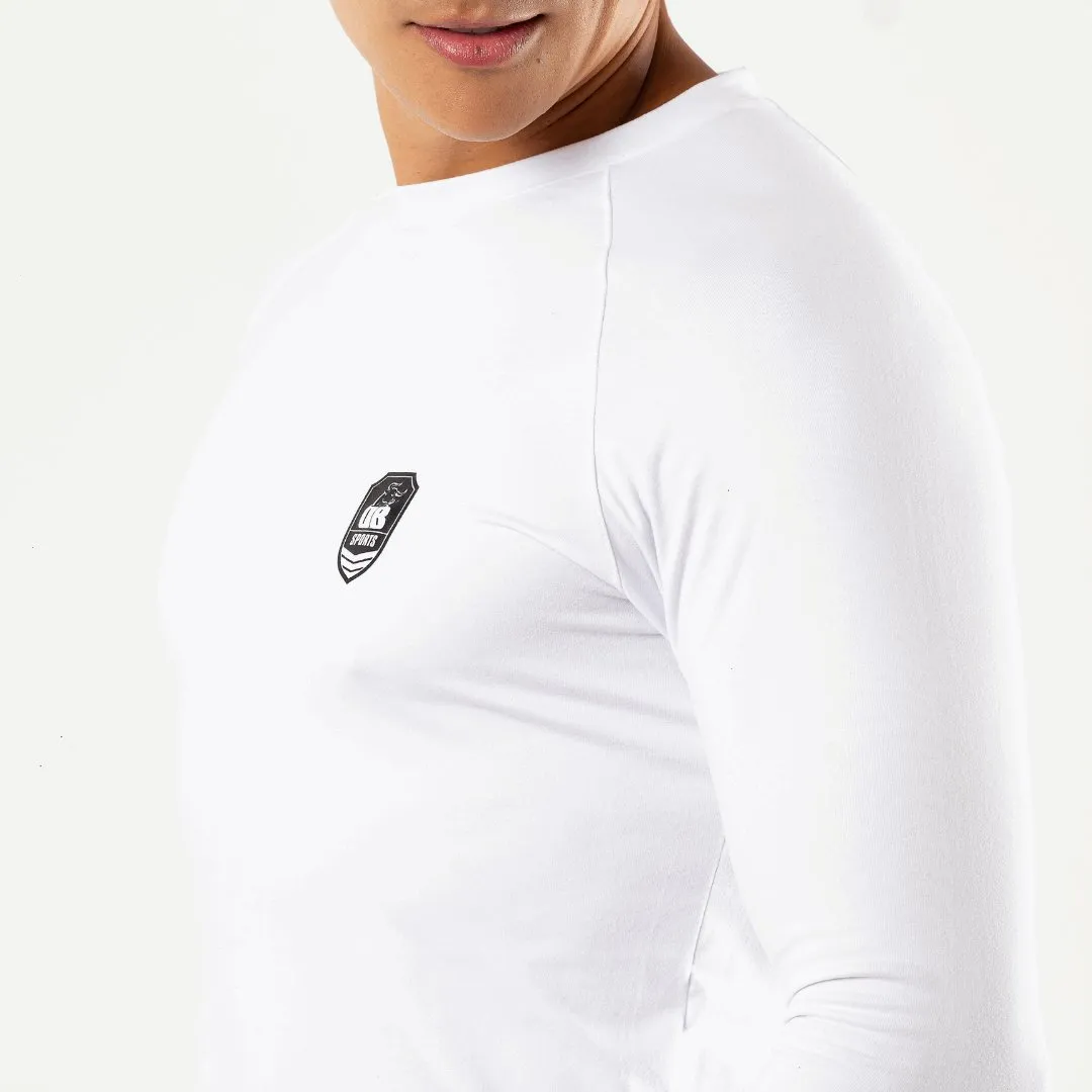 Men's Athletic White Long Sleeve