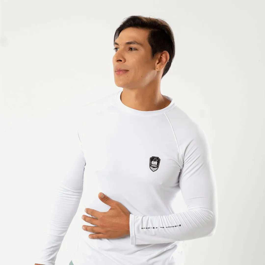 Men's Athletic White Long Sleeve