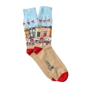 Men's British Royal Street Party Scene Cotton Socks