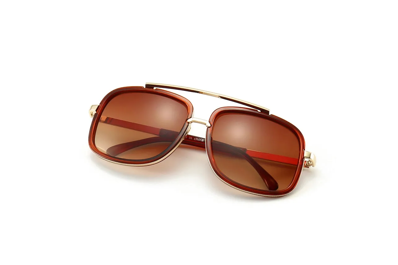 Men's Classic Fashion Rectangle Aviation Sunglasses