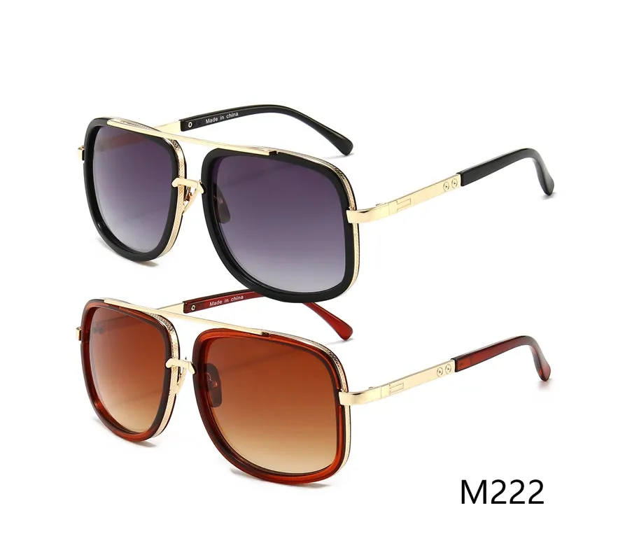 Men's Classic Fashion Rectangle Aviation Sunglasses