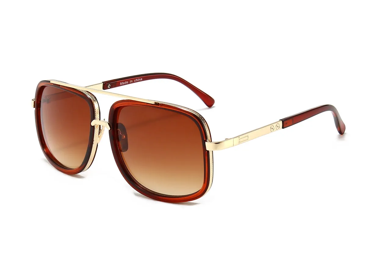 Men's Classic Fashion Rectangle Aviation Sunglasses