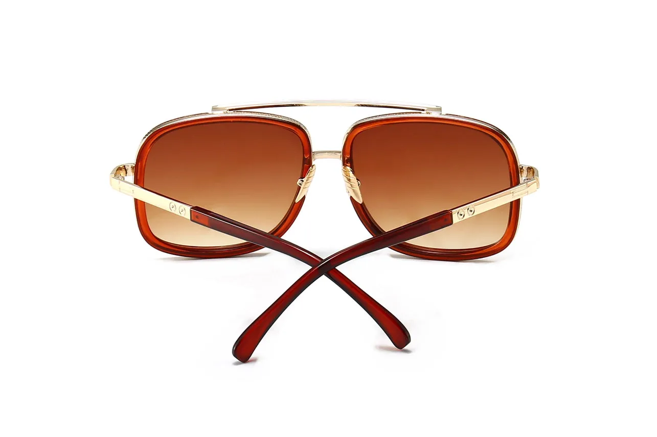 Men's Classic Fashion Rectangle Aviation Sunglasses