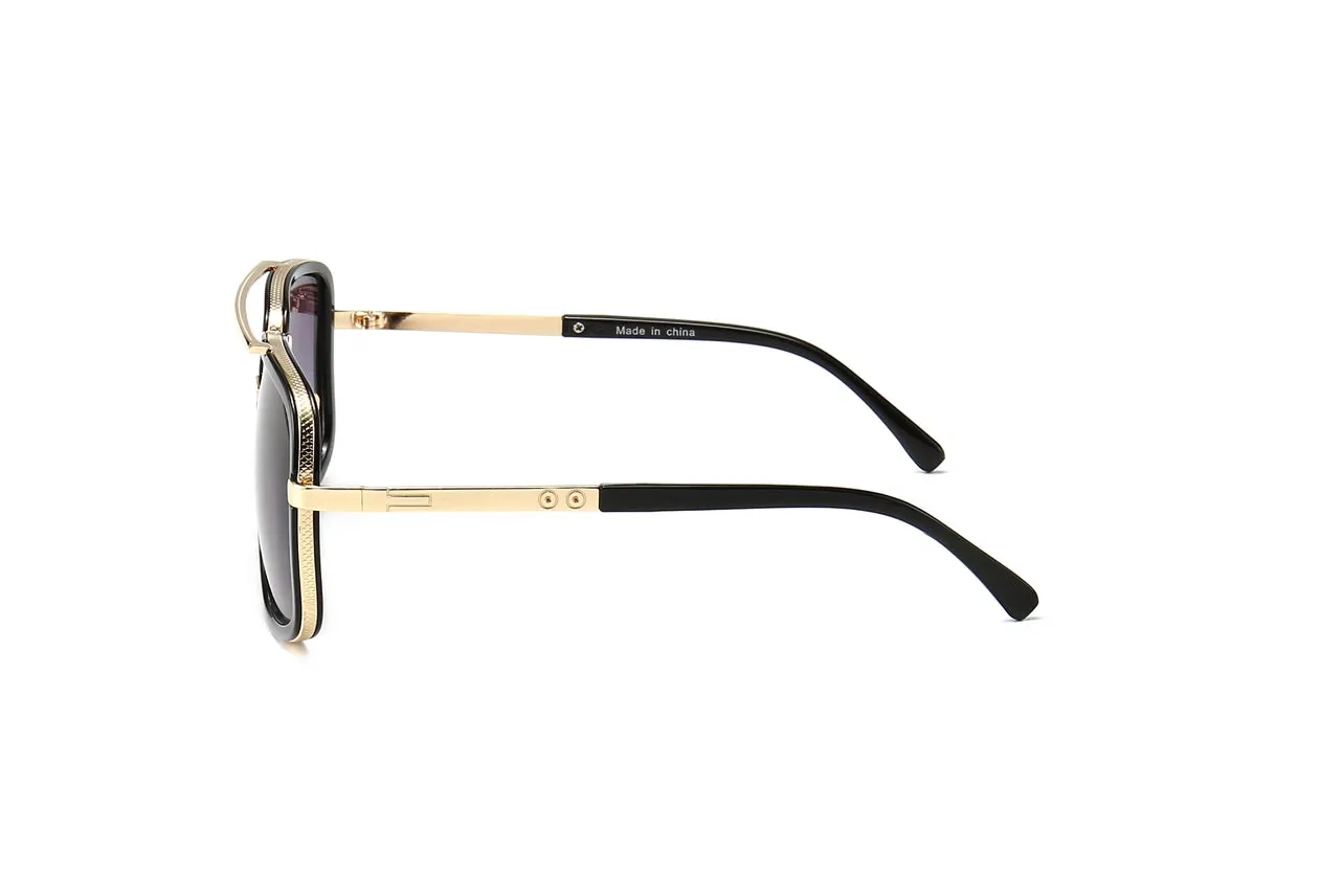 Men's Classic Fashion Rectangle Aviation Sunglasses